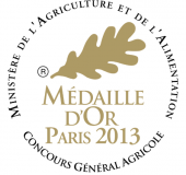 Medaille d'or Concours général agriculture Paris 2013